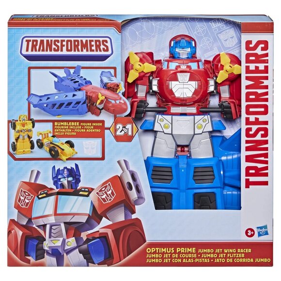 Transformers Optimus Prime Jumbo Jet Wing Racer With Bumblebee Figure Gift Ideas - Picture 4 of 6